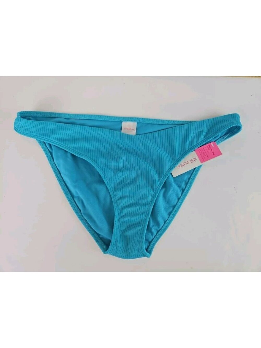 Juniors' Ribbed Cheeky Bikini Bottom - Xhilaration - Blue XL - S486 Swimsuit